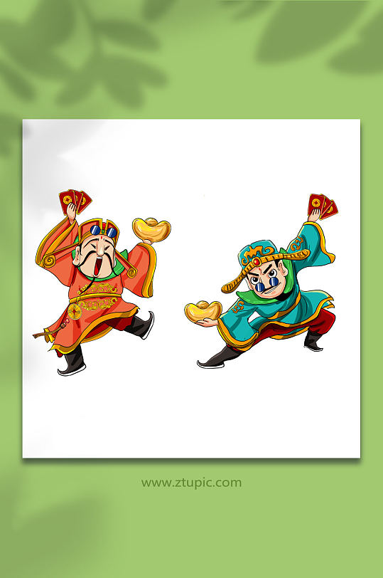 2022恭喜发财国潮财神爷6-众图网