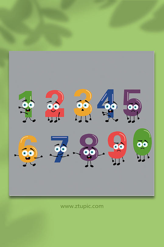 可爱数字17图片-可爱数字17素材下载-众图网