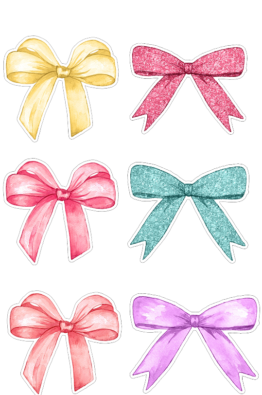 圣诞节礼盒卡通手绘蝴蝶结