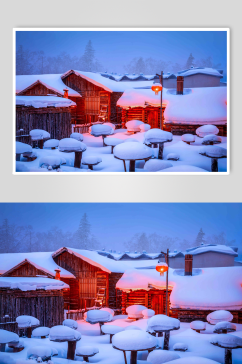 冬日雪山雪景图片