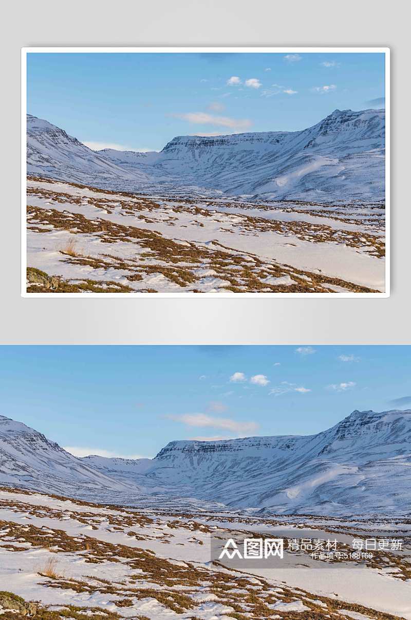 冬日白雪皑皑雪景图片素材