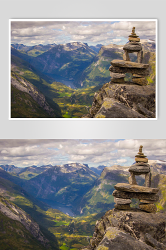 挪威自然风光山脉风光图片