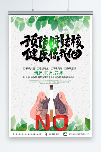 绿色世界防治肺结核病日宣传海报