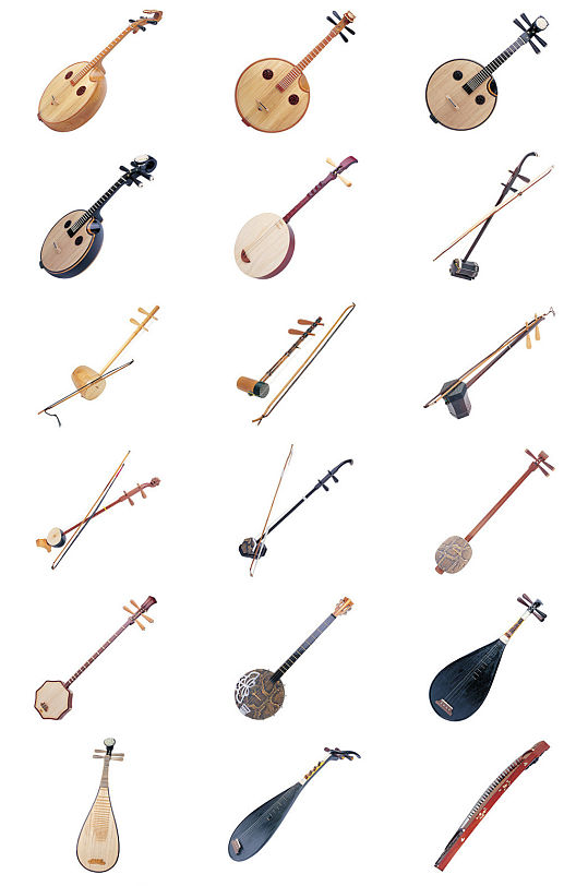 中国民族乐器免抠PNG透明素材图片