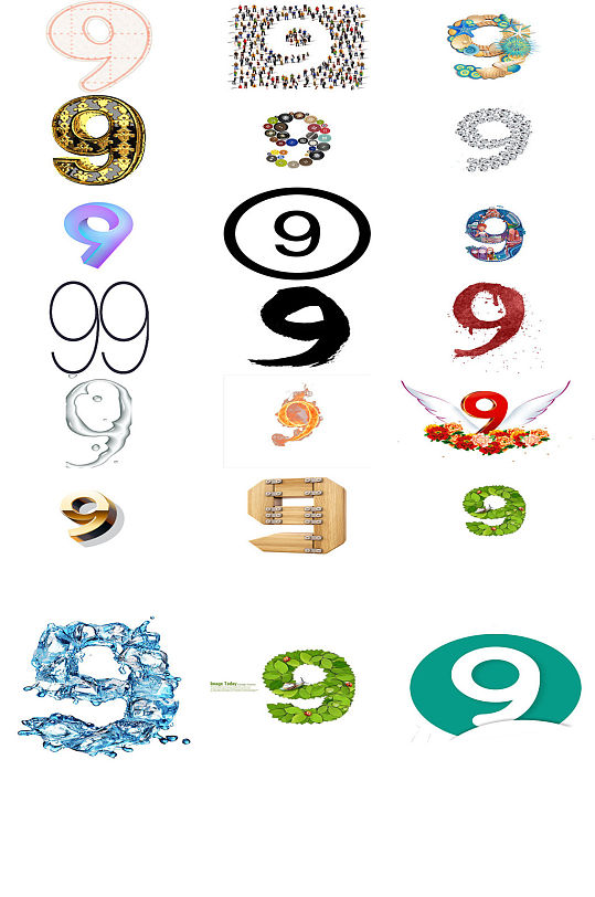 9周年庆数字海报设计素材