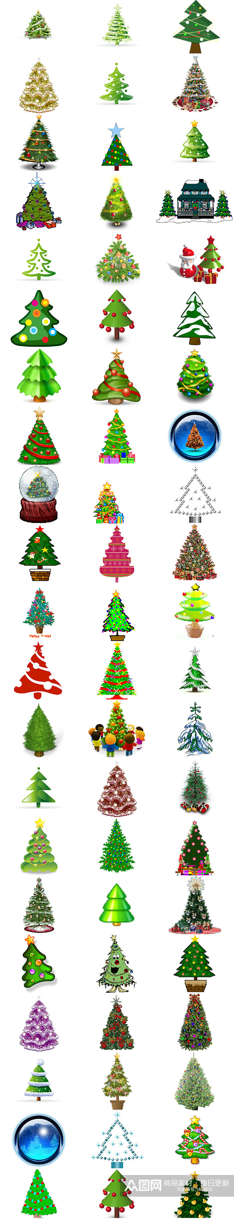 平安夜圣诞树圣诞节树免抠png素材素材