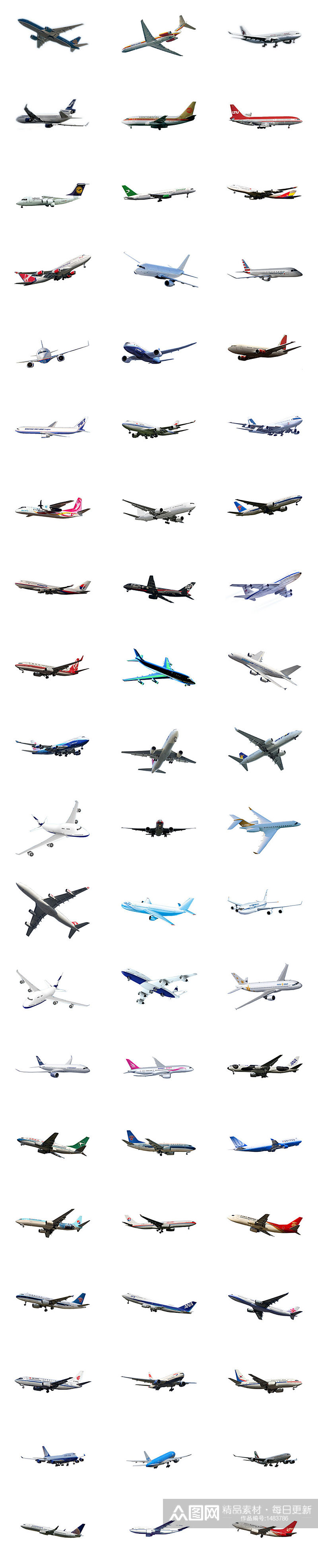 客运飞机免抠图PNG素材图片素材