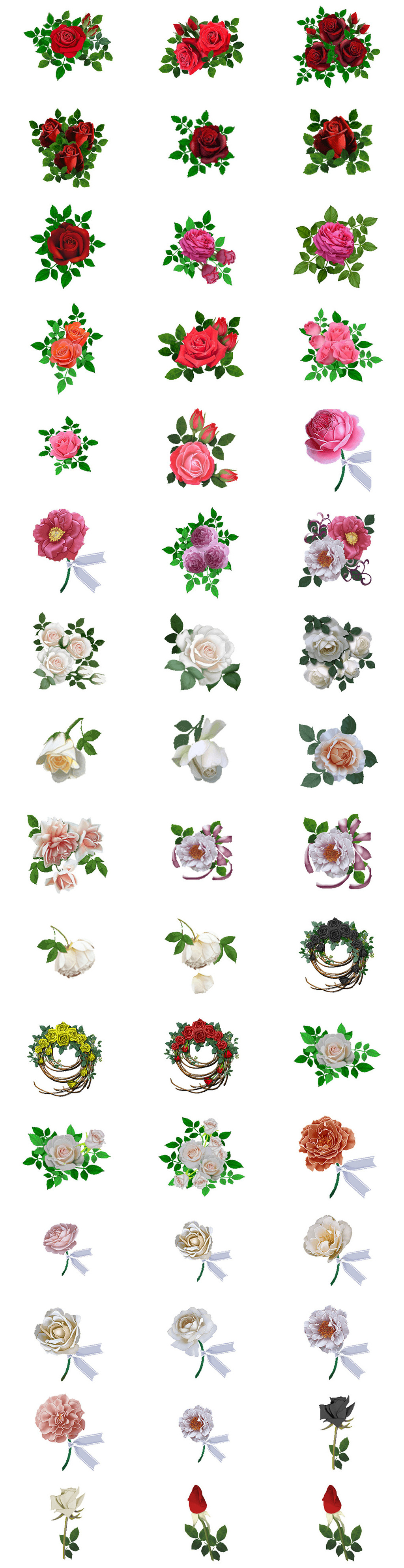 玫瑰花免抠PNG透明图片素材免抠元素素材