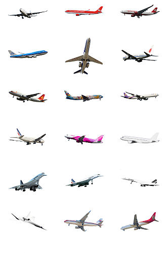 客运飞机免抠图PNG素材