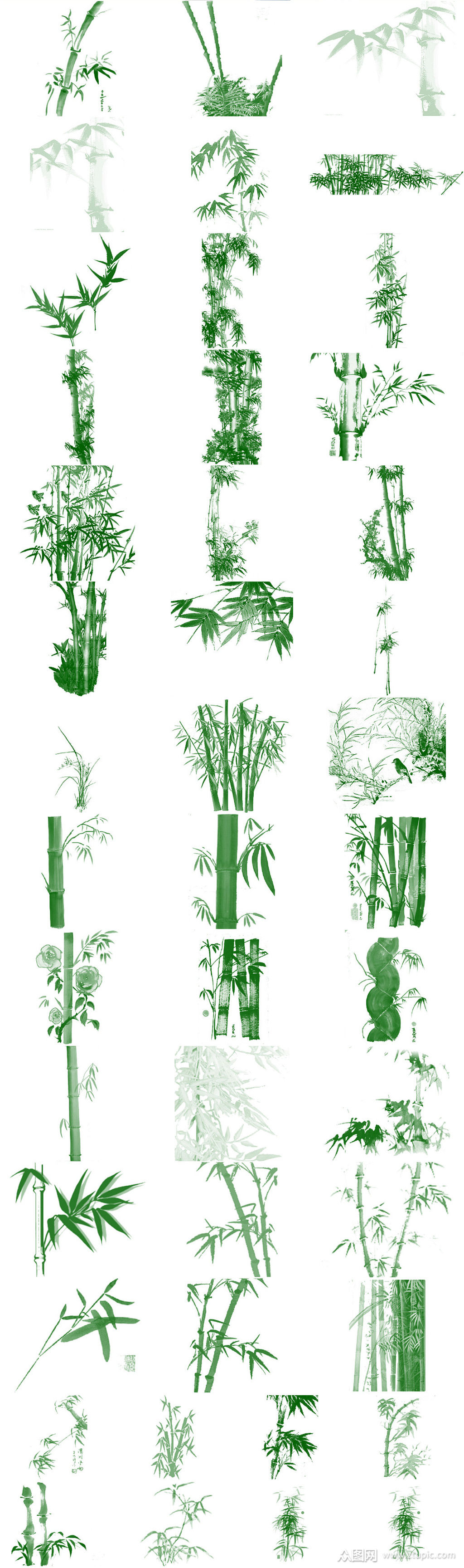 精选中国风竹子免抠png透明素材