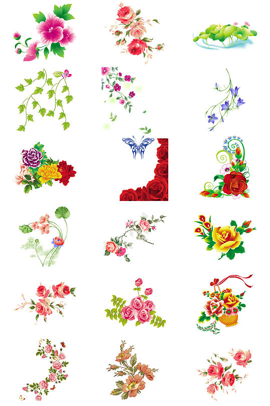 精美花朵免抠图PNG素材图片