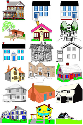 绘画卡通房屋素材免抠PNG透明图片