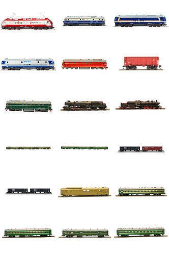 各种火车免抠PNG透明素材图片