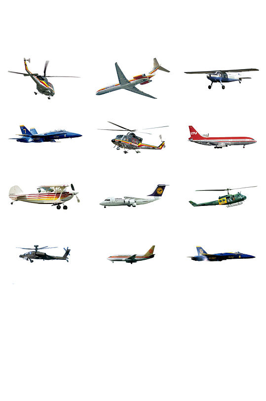 各种飞机免抠PNG透明图片素材