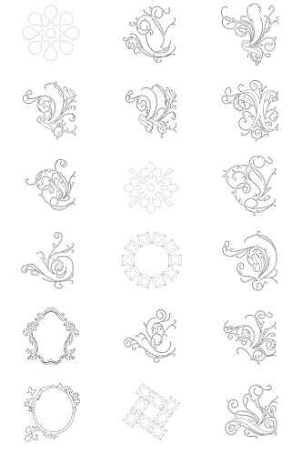 缝线图案装饰花纹免抠PNG透明图片