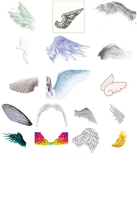 天使的翅膀免抠透明素材png图片