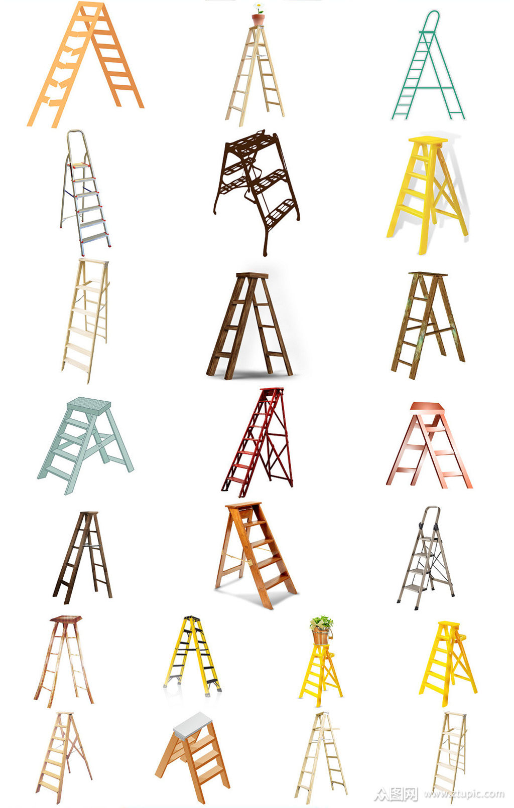 人字梯免抠png透明素材