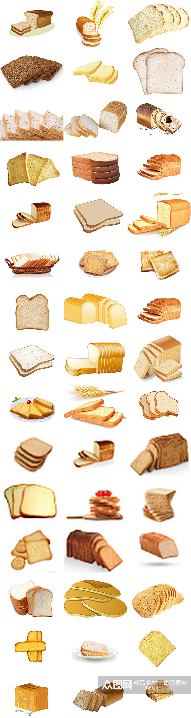 面包片图片面包片免抠图元素图片素材