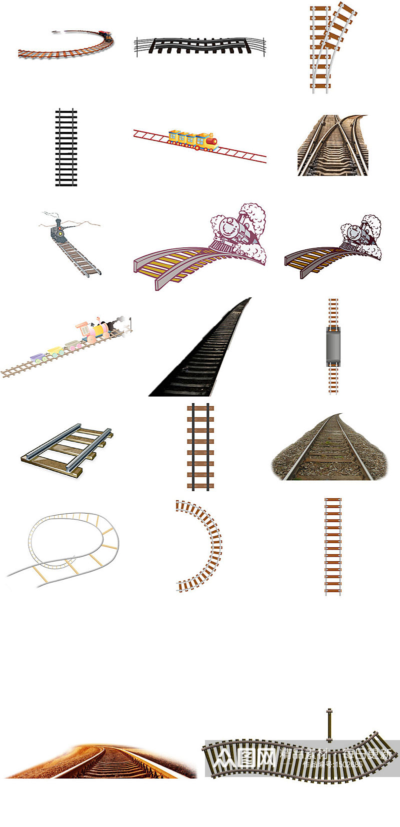火车铁轨免抠透明素材png图片素材