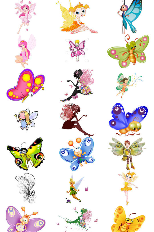 蝴蝶仙子免抠透明设计素材蝴蝶结卡通简笔画免扣清新礼物装饰立即下载