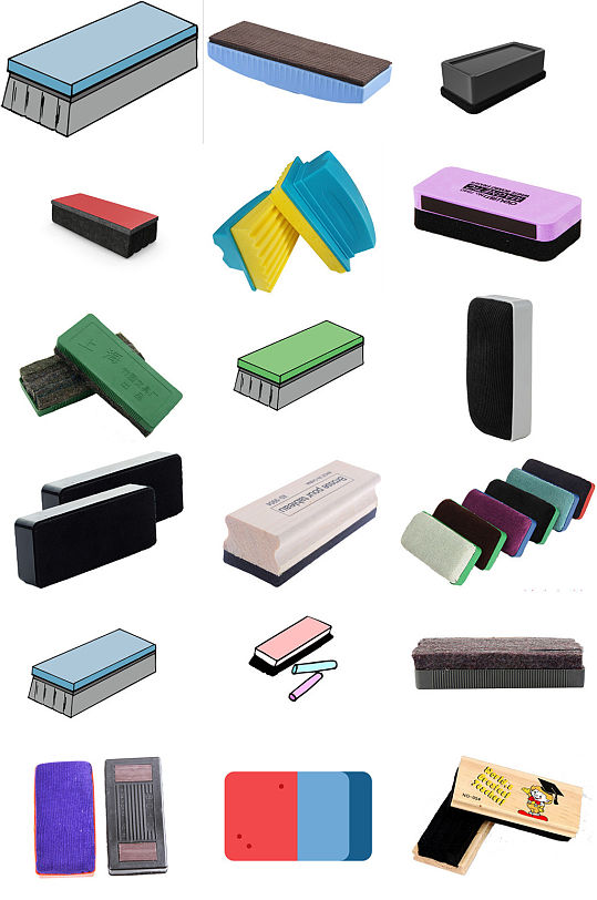 黑板擦素材卡通黑板擦免抠png透明素材