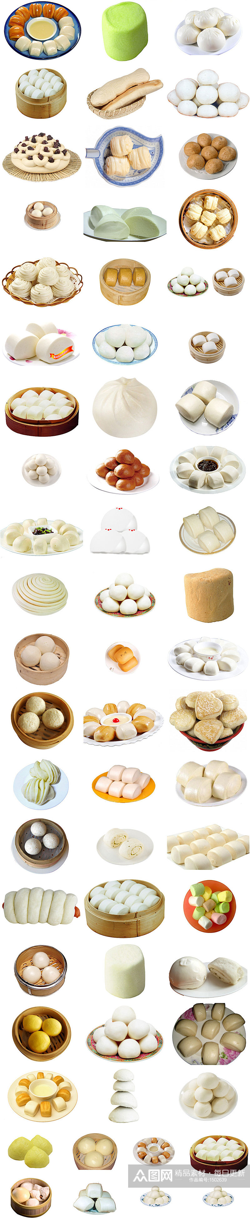 各类面包馒头免抠图元素图片素材