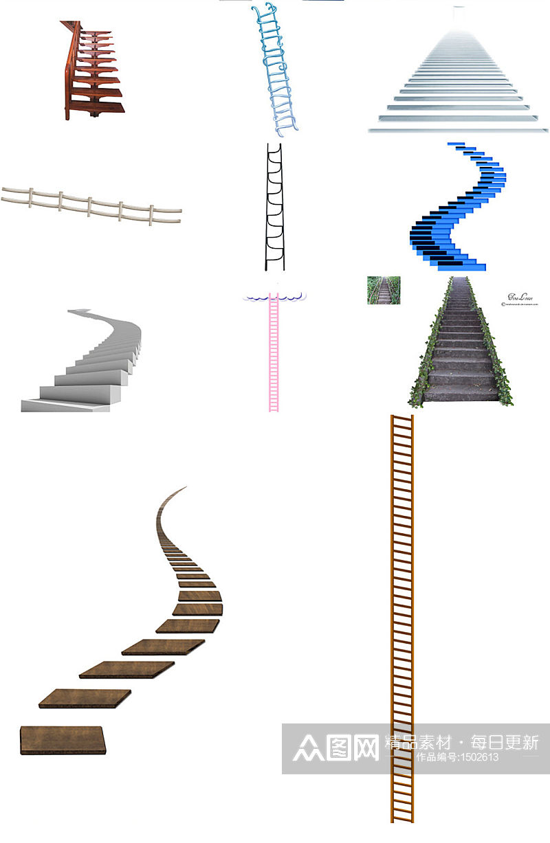 多款天梯免抠png透明素材素材