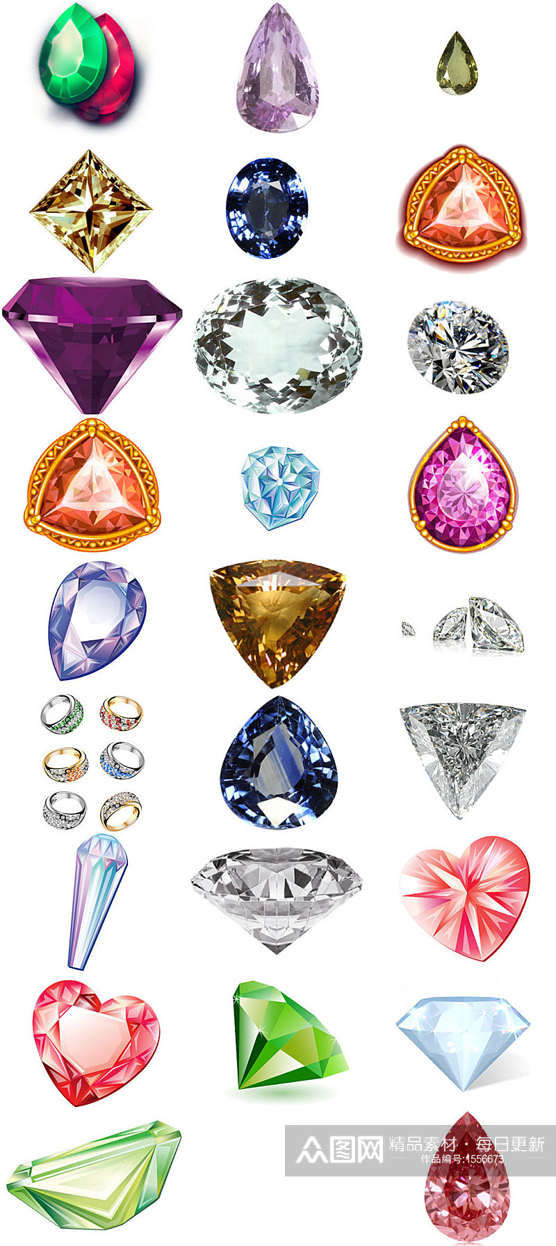 钻石宝石图片海报设计免抠png素材素材