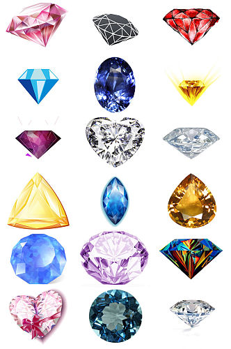 珠宝钻石宝石PNG免抠素材