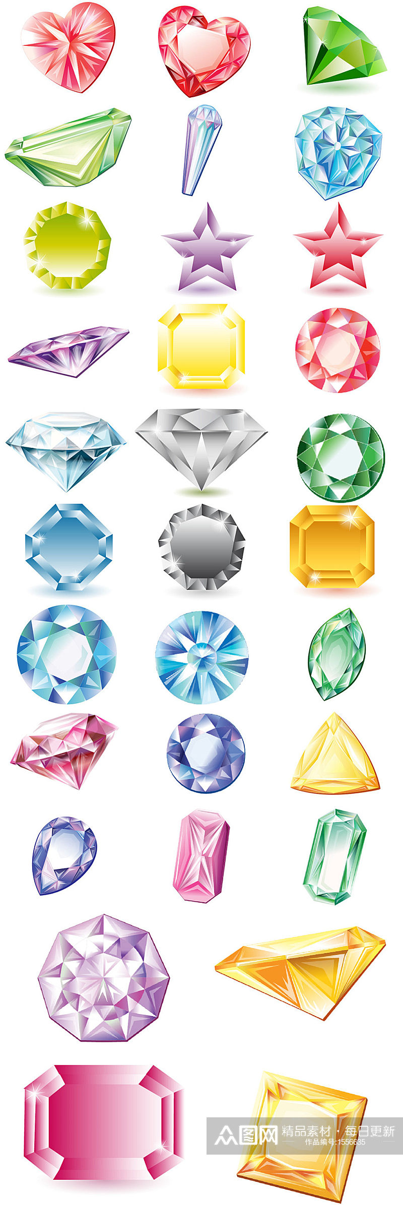炫彩钻石金刚石单质晶体免抠png素材素材