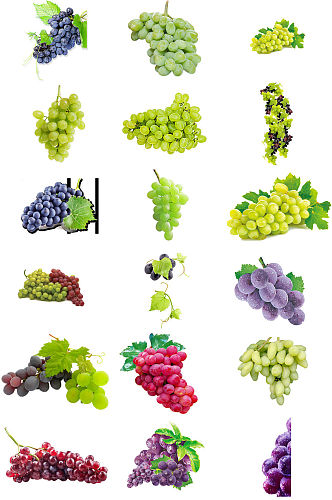 新鲜葡萄水果免抠海报设计素材