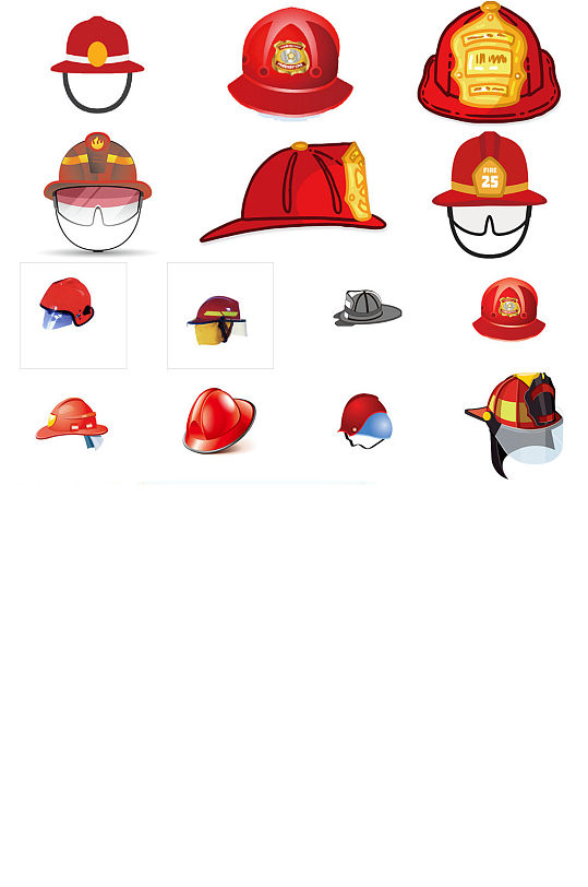 消防工具消防安全帽免抠png设计素材