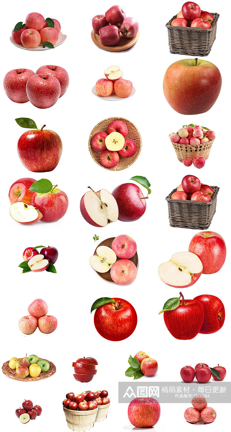 水果红苹果免抠图png透明素材素材