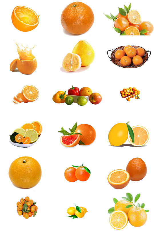 免抠水果柑橘设计素材