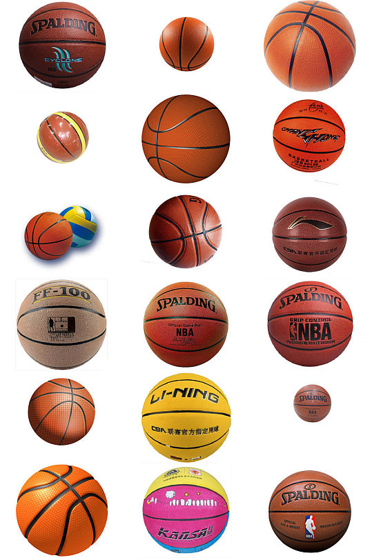 免抠实物篮球png海报设计素材