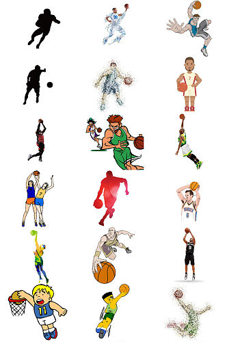 卡通篮球运动员免抠png透明素材
