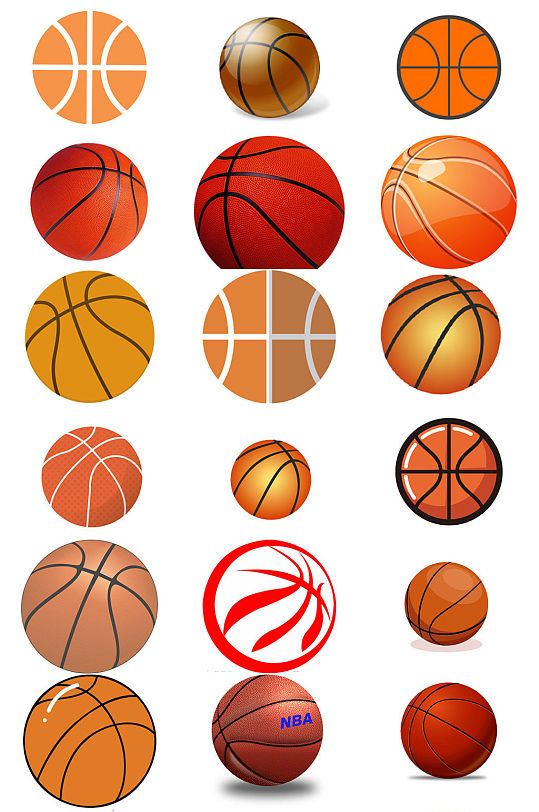 卡通篮球设计素材篮球卡通免抠图片