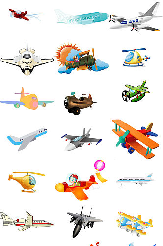 卡通飞机图片卡通飞机免抠PNG设计元素