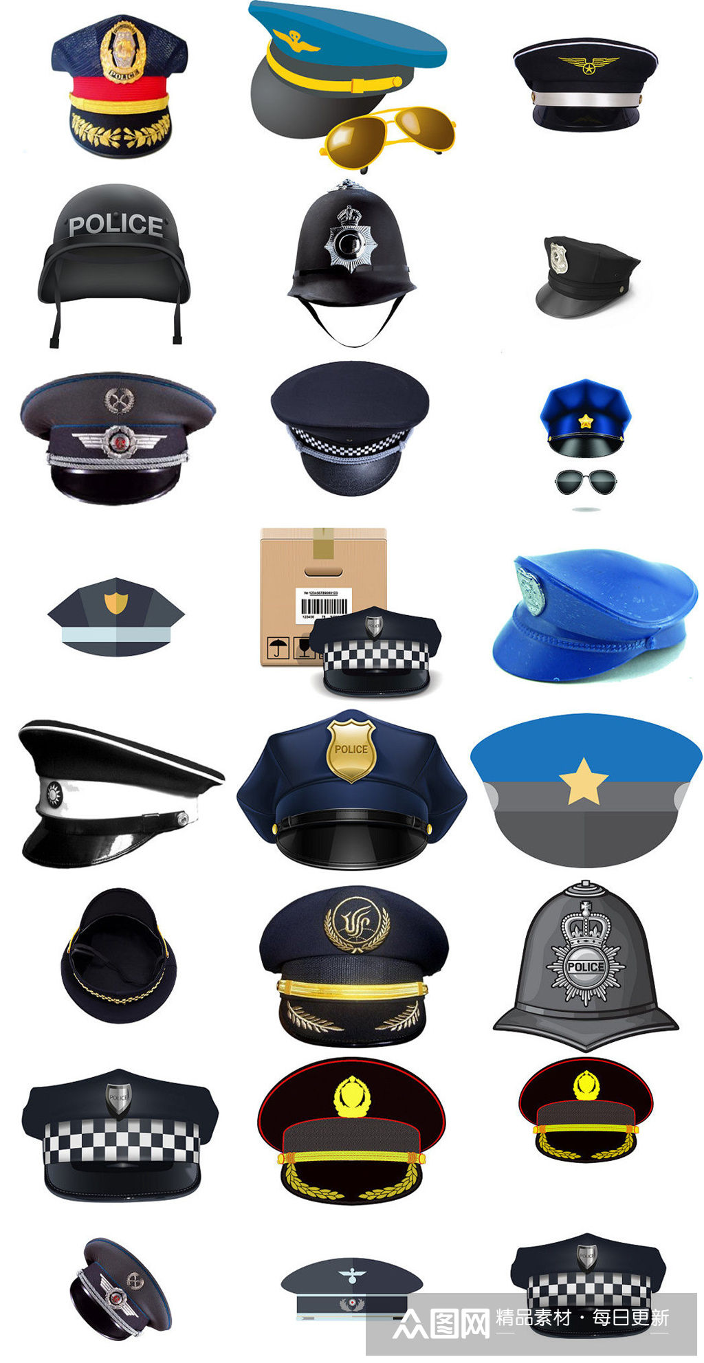 警察帽子免抠海报设计素材模板下载-编号1556421-众图网