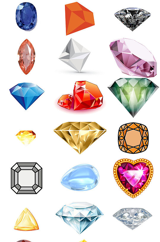 精美钻石宝石免抠png素材