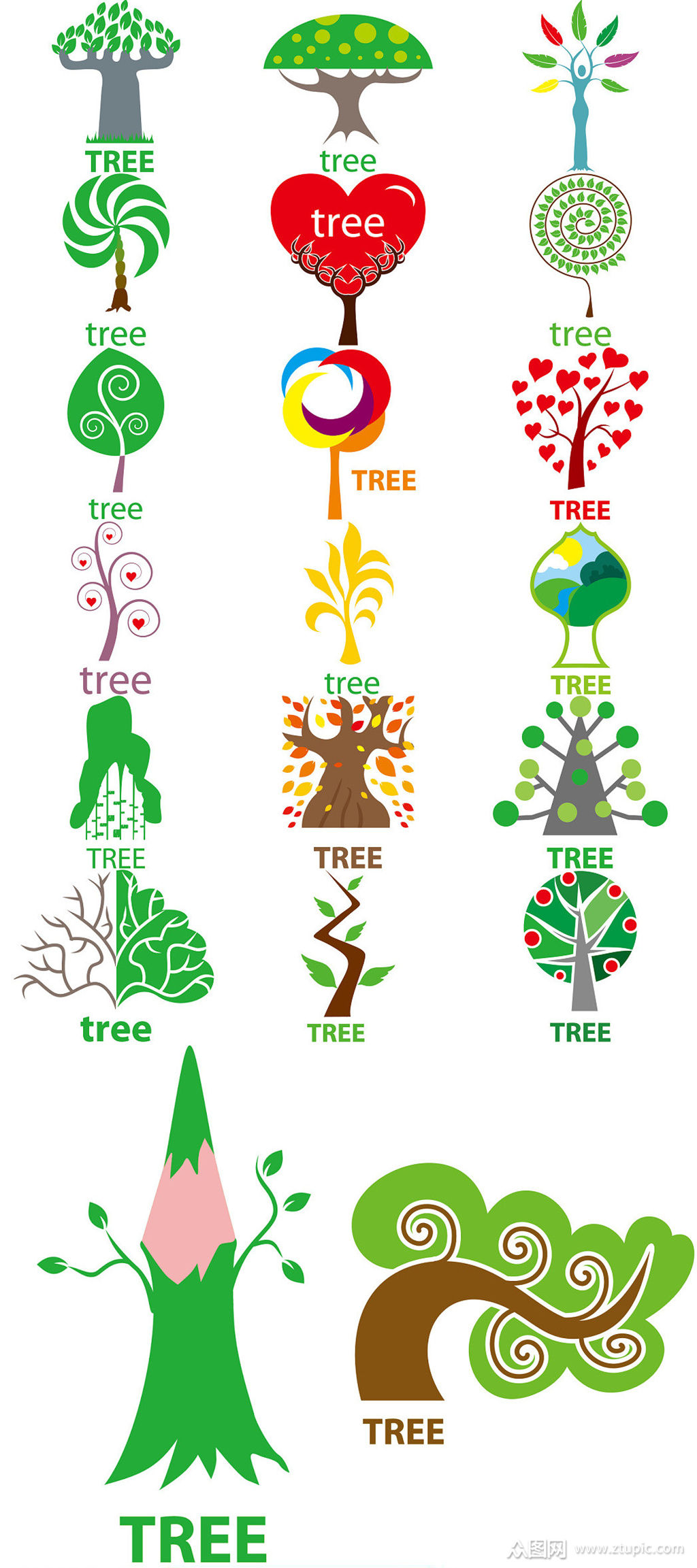 环保创意装饰树免抠png素材素材