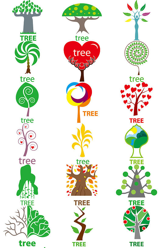 环保创意装饰树免抠png素材