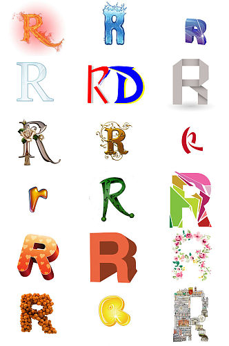 英文字母R免抠png素材