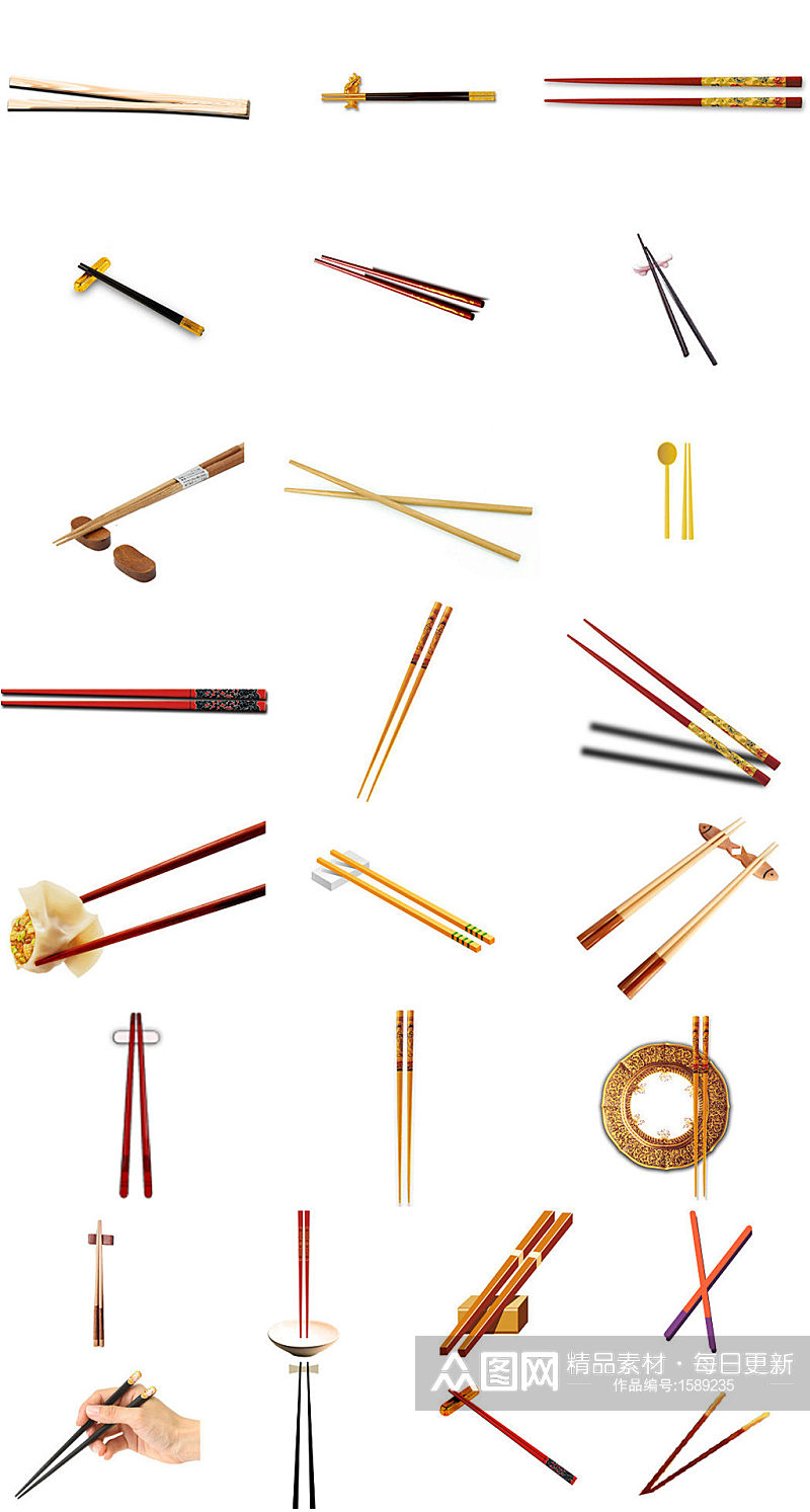 中国风筷子ps设计元素打包素材