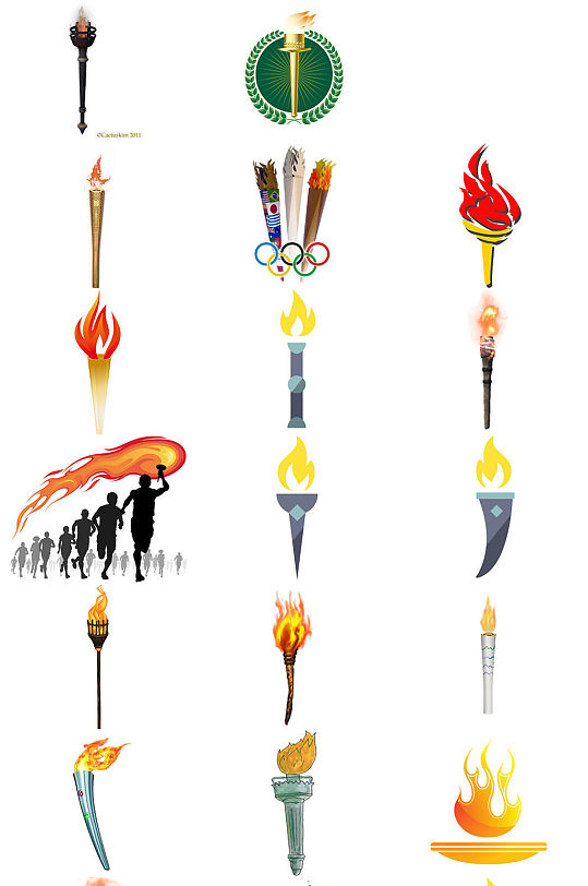 运动会火炬免抠png透明素材图片