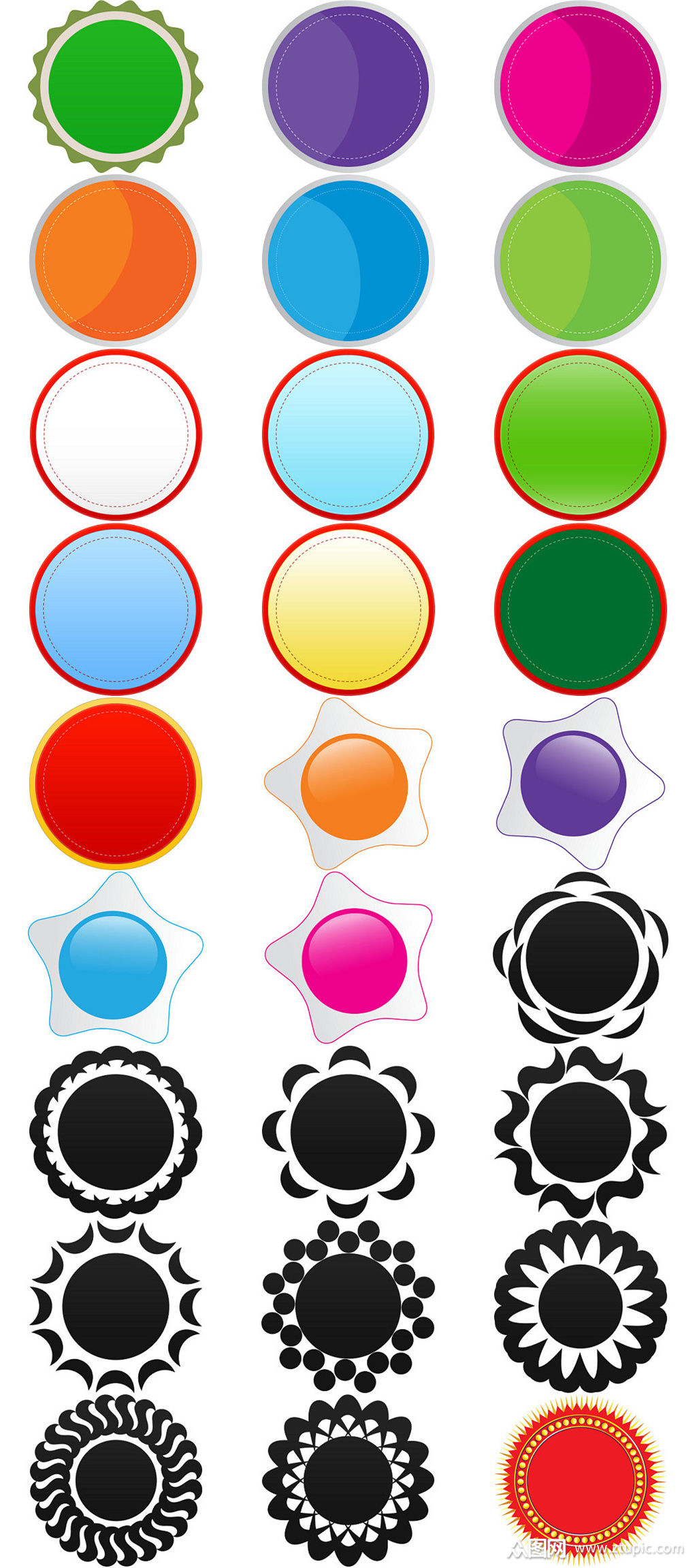 圆形标签设计免抠素材图片素材