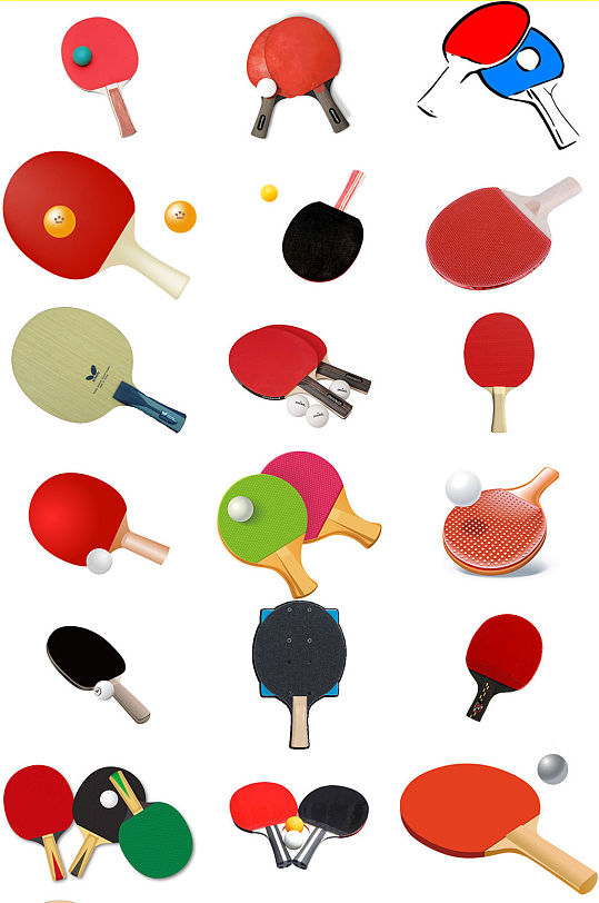 装饰画立即下载卡通乒乓球拍透明素材免抠png版立即下载卡通乒乓球拍