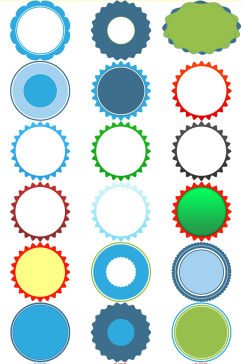 免抠圆形优质标签设计图素材