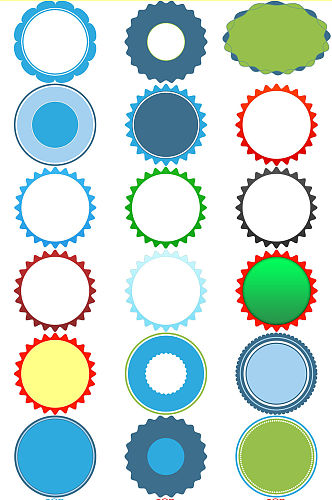 免抠圆形优质标签设计图素材