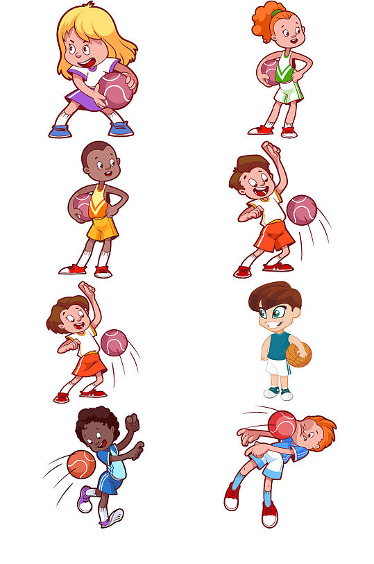 六一儿童节装饰儿童打篮球素材